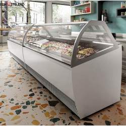 Vitrina para helados de alta calidad. Diseño atractivo y elegante