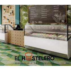 Vitrina para exposición de helados en heladería