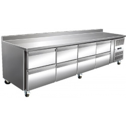 MESA REFRIGERADA SERIE 700 8 CAJONES CON PETO