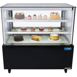 VITRINA EXPOSITORA REFRIGERADA PARA PASTELERIA CRISTAL RECTO 1200 MM