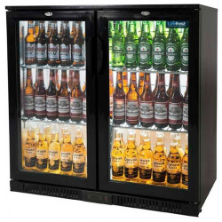 ENFRIADOR DE BOTELLAS CON 2 PUERTAS DE CRISTAL CORREDERAS 905x515x900 MM