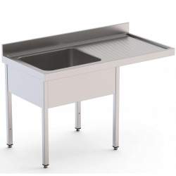 FREGADERO INOX LAVAVAJILLAS 1 SENO IZQUIERDA 1200X600X850H