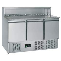 MESA FRÍA DE PREPARACIÓN 3 PUERTAS CON AREA DE INGREDIENTES REFRIGERADOS 2 PUERTAS ACERO INOXIDABLE EH GP93 G-LINE