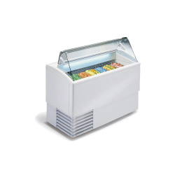 VITRINA DE HELADOS PARA 6 CUBETAS ISETTA 6ST CRISTAL RECTO