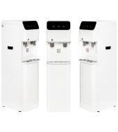 DISPENSADOR DE AGUA PARA EMPRESAS FRIA-CALIENTE DOBLE FILTRADO MF 2 GRIFOS BLANCA