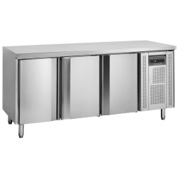 MESA REFRIGERADA 3 PUERTAS CON ENCIMERA LISA SIN PETO FONDO 70CM CK7310-SP