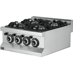 COCINA 4 FUEGOS GAS BUTANO EHEMP6KG020 PARA RESTAURANTES