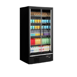 EXPOSITOR REFRIGERADO PUERTAS PANORAMICAS CON INTERIOR ESPEJO GALAXY+ GP10FGD BLACK