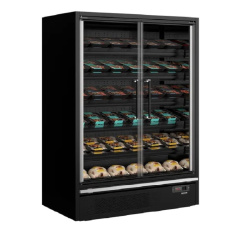 VITRINA REFRIGERADA PUERTAS PANORAMICAS CON INTERIOR ESPEJO GALAXY+ GP14FGD BLACK