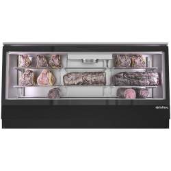 VITRINA MOSTRADOR PARA MADURACIÓN DE CARNE 2 METROS NEGRO INFRICO