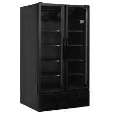 ARMARIO EXPOSITOR 2 PUERTAS BATIENTES ACABADO EN NEGRO TEFCOLD FS890H BLACK