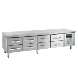 MESA BAJO MOSTRADOR REFRIGERADA CAPACIDAD 370L CAJONES GN1/1 TEFCOLD UC5480
