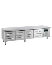 MESA BAJO MOSTRADOR REFRIGERADA CAPACIDAD 370L CAJONES GN1/1 TEFCOLD UC5480