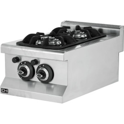 COCINA A GAS INDUSTRIAL 2 x 3,55 KW FONDO 600MM EMP6KG010