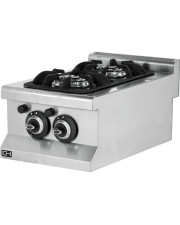 COCINA A GAS INDUSTRIAL 2 x 3,55 KW FONDO 600MM EMP6KG010