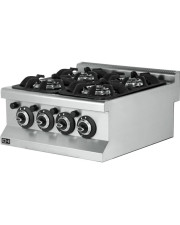 COCINA FOGONES A GAS 4 x 3,55 KW FONDO 600MM EMP6KG020