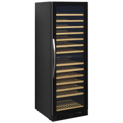 ARMARIO NEVERA PARA VINOS NEGRO DOBLE TEMPERATURA 163 BOTELLAS TFW400-2F