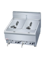 FREIDORA PROFESIONAL A GAS CON GRIFO CAPACIDAD 10+10L