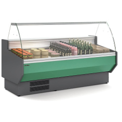 VITRINA EXPOSITORA REFRIGERADA FONDO 94 CRISTAL CURVO NERIA VED-9-C