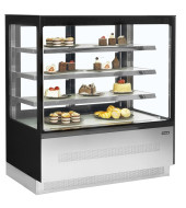 VITRINA FRÍA PASTELERÍA 120 CM CRISTAL RECTO TEFCOLD LPD1203F/BLACK