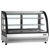 VITRINA EXPOSITORA SOBREMOSTRADOR PARA PASTELERÍA CRISTAL CURVO TEFCOLD LCT900CBLACK