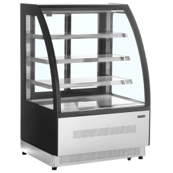VITRINA REFRIGERADA PARA PASTELES 90CM CRISTAL CURVO TEFCOLD LPD900CBLACK
