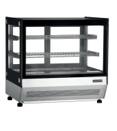 VITRINA REFRIGERADA SOBREMOSTRADOR 70CM CRISTAL RECTO TEFCOLD LCT750F/BLACK