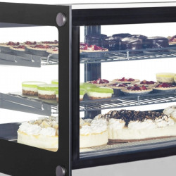 VITRINA REFRIGERADA SOBREMOSTRADOR 70CM CRISTAL RECTO TEFCOLD LCT750F/BLACK