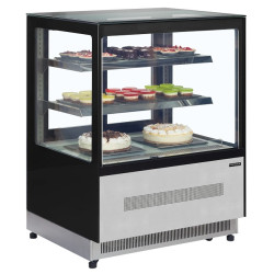 VITRINA FRÍA PASTELERÍA 90CM CRISTAL RECTO TEFCOLD LPD900F/BLACK