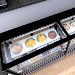 VITRINA REFRIGERADA PASTELERA 120CM CRISTAL RECTO TEFCOLD LPD1200F/BLACK