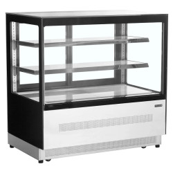 VITRINA REFRIGERADA PASTELERA 120CM CRISTAL RECTO TEFCOLD LPD1200F/BLACK