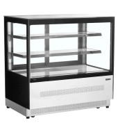 VITRINA REFRIGERADA PASTELERA 120CM CRISTAL RECTO TEFCOLD LPD1200F/BLACK