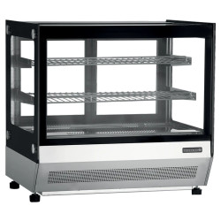 VITRINA REFRIGERADA SOBREMOSTRADOR 70CM CRISTAL RECTO TEFCOLD LCT750FBLACK