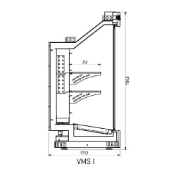 VITRINA EXPOSITORA SOBREMOSTRADOR 1003X580X1110 INFRICO VMS 1000 I
