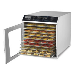 DESHIDRATADOR PROFESIONAL EN ACERO INOXIDABLE CON 10 BANDEJAS WDH10E
