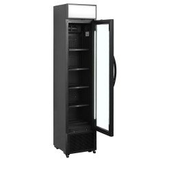 EXPOSITOR REFRIGERADO SLIM NEGRO CON 5 ESTANTES TEFCOLD FSC175H BLACK