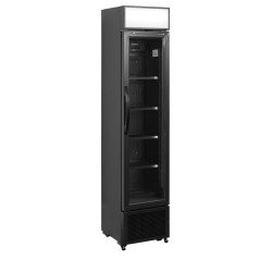 EXPOSITOR REFRIGERADO SLIM NEGRO CON 5 ESTANTES TEFCOLD FSC175H BLACK