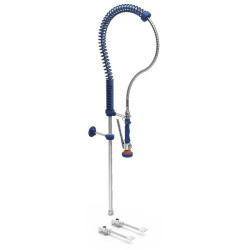 GRIFO DE PEDAL HOSTELERÍA 2 AGUAS SOBREMESA DOBLE PEDAL