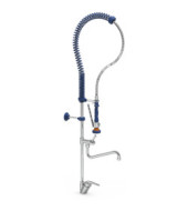 GRIFO COCINA PROFESIONAL 2 AGUAS CON CAÑO SERIE MNE