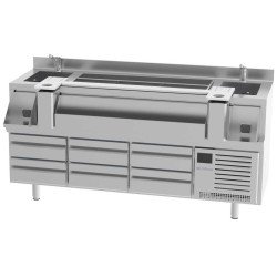 MESA REFIGERADA COCTELERA CON 6 CAJONES INFRICO BST 2000 R ETIQUETA A+