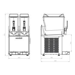GRANIZADOR MULTIFUNCIÓN DOBLE CUBA DE 12+12L SAMIXIR SLUSH 24.B