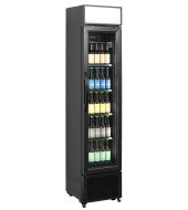 EXPOSITOR REFRIGERADO SLIM NEGRO CON 5 ESTANTES TEFCOLD FSC175H BLACK