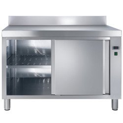 MESA CALIENTE HOSTELERÍA 1200MM MURAL CON PUERTAS CORREDERAS MCM1200