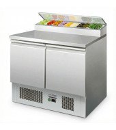 MESA DE PREPARACIÓN REFRIGERADA 2 PUERTAS CON ZONA DE INGREDIENTES PS200