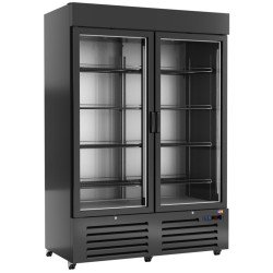 ARMARIO EXPOSITOR DE 2 PUERTAS CRISTAL ACABADO EN NEGRO ARCH-952V