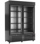 ARMARIO EXPOSITOR DE 2 PUERTAS CRISTAL ACABADO EN NEGRO ARCH-952V