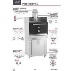 HORNO DE BRASAS PROFESIONAL CON PARRILLA 760x520 FM ST G500 S