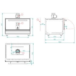 HORNO DE BRASAS PROFESIONAL CON PARRILLA 760x520 FM ST G500 S