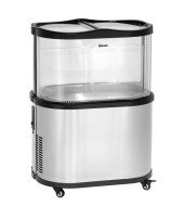 NEVERA EXPOSITORA 2 COMPARTIMENTOS 750x550x1010 CAPACIDAD 110L