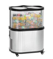 NEVERA EXPOSITORA 2 COMPARTIMENTOS 750x550x1010 CAPACIDAD 110L